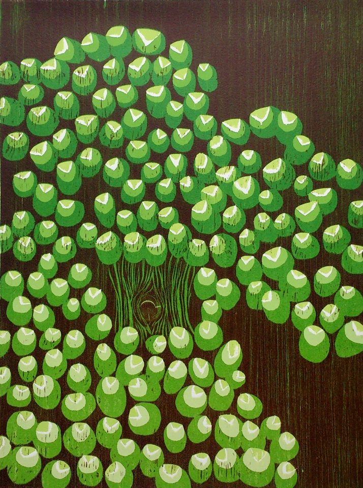 Broccoli Woodcut